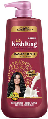 Kesh King Damage Repair Shampoo|Milk protein &21Ayurvedic herbs|Nourishes and repairs hair(1000 ml)