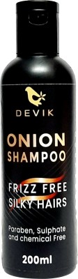 Devik Organics Onion Shampoo for strong & thick hair | Paraben Free,Sulphate Free,Chemical Free(200 ml)