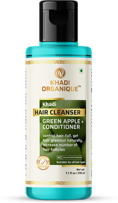 khadi ORGANIQUE GREEN APPLE CONDITIONER HAIR CLEANSER / SHAMPOO(210 ml)