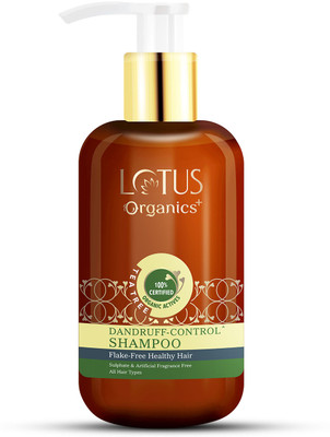 Lotus Organics+ Dandruff Control Shampoo | Reduces & control Scalp Oil | Sulphate Free(300 ml)