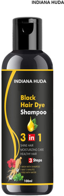 INDIANA HUDA 3-in-1 Herbal Black Hair Shampoo Twin Pack - 100ml Each Fast Results(200 ml)