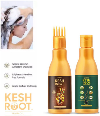 KESH ROOT Shampooo and oil 100ML | Hair Fall Control Shampoo and oil with Bhringraj 2(100 ml)