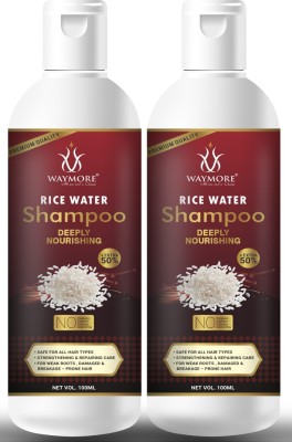 WAYMORE Rice Water Shampoo 100ml Helps for Hair Growth, Damage Hair, Hair fall Control(200 ml)