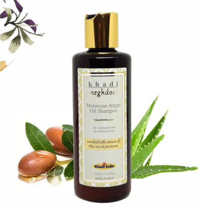 KHADI MEGHDOOT Moroccan Argan Oil Shampoo for Moisturised & Conditioned Hair(210 ml)
