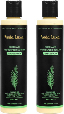 Veda Luxe Rosemary Keratin Shampoo For Hair Growth & Shine (Pack of 2)(600 ml)