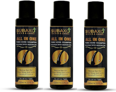 Subaxo Herbal All In One Pure Herb Shampoo 3 Pc Each 100 ml(300 ml)