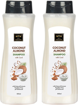 Near to Nature Coconut Almond Shampoo with Curd (Pack Of 2)(1600 ml)
