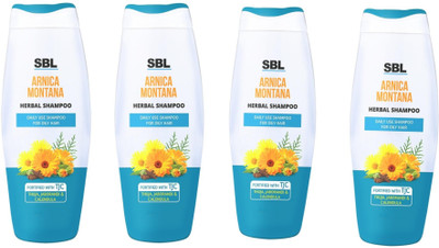 SBL Arnica Montana Herbal Shampoo With TJC 200 Ml Pack of 4(800 ml)