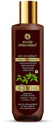 khadi ORGANIQUE Anti Dandruff Hair Shampoo / Cleanser NO SLS & PARABEN For Fight Dandruff & Cleansing Scalp(200 ml)