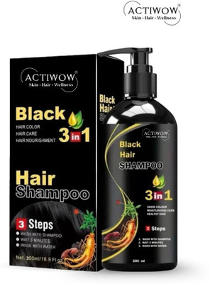 ACTIWOW Black Hair Shampoo for Hair Health & Shine Shampoo(300 ml)