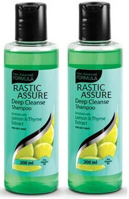 Rastic Assure Deep Cleanse Shampoo enriched with Lemon & Thyme Extract Pack of 2(400 ml)