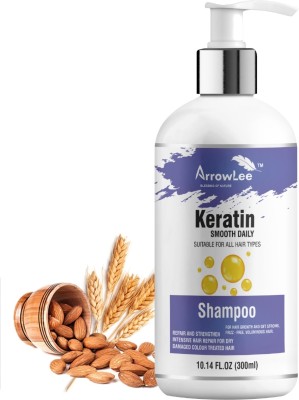 ArrowLee Keratin Smooth Daily Shampoo For Anti-Breakage, Damage Control and Dry Hair(300 ml)