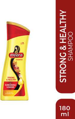 Meera Strong And Healthy Shampoo,With Kunkudukai & Badam,Paraben Free(180 ml)