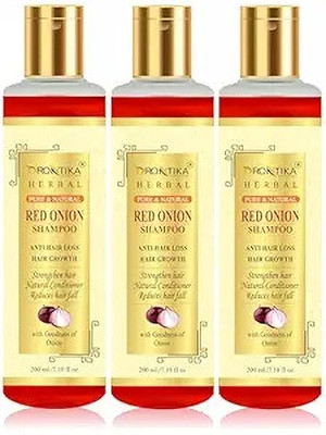 DRONTIKA WILD & PURE Herbal Red Onion Shampoo/ Cleanser Promote Regrowth/Hair Fall(630 ml)