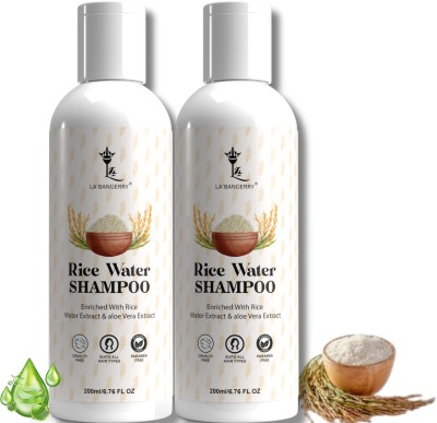 La'bangerry Rice Water Shampoo for Hair Growth & Hair Fall Control For All Hair (Pack of 2)(400 ml)