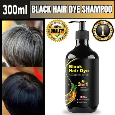 Alia Black Hair Dye Shampoo 3 In 1 Quality Color Protection New Hair Shampoo , black