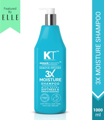 KT Professional 3X Moisture Shampoo 1000ml Intense Hydration & Nourishment for Dry, Damaged Hair(1000 ml)