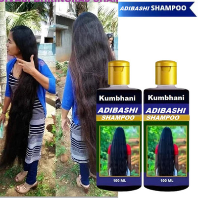 Kumbhani Adibashi Herbal Neem and Aloevera Shampoo, Amla Sikakai Shampoo(200 ml)