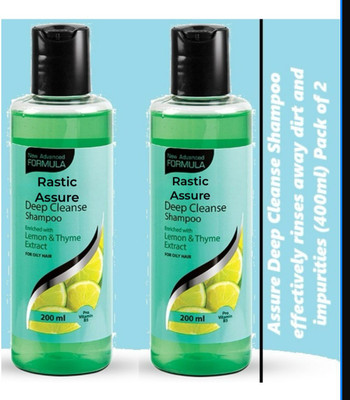 Rastic Assure Best Shampoo Deep Cleanse Shampoo Pack of 2 ,200ml Each(400 ml)