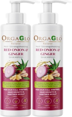 orgaglo Natural Red Onion & Ginger Shampoo (Buy 1 Get 1 Free ) Pack Of 2(500 ml)