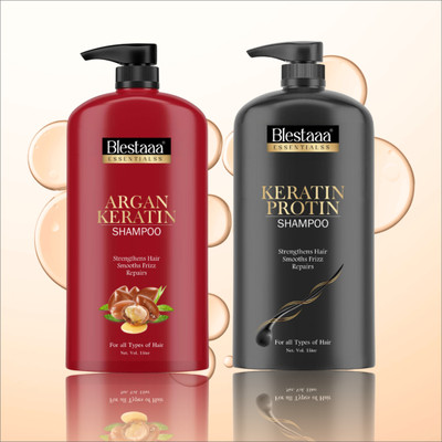 blestaaa essentialss Argan With Keratin Smooth And Shine Shampoo Dayle Use For Women.(2 L)