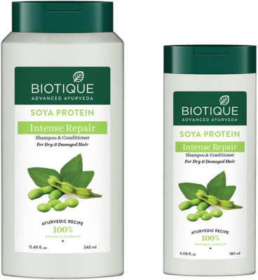 BIOTIQUE Soya Protein Shampoo 340 ML & Soya Protein Shampoo 180 ML(520 ml)