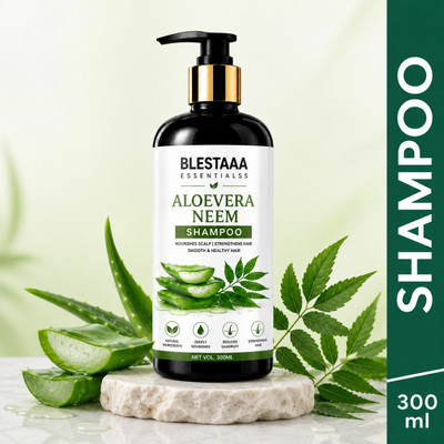 blestaaa essentialss Aloe Vera Shampoo For Smooth & Silky Hair Dandruff Cleane.(300 ml)