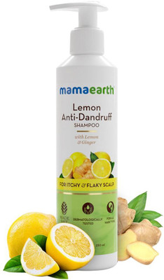 Mamaearth Lemon Anti-Dandruff Shampoo for Itchy & Flaky Scalp with Lemon & Ginger(250 ml)