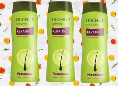 VASU Trichup Keratin Damage Repair Shampoo 400 ML Pack of 3(1200 ml)