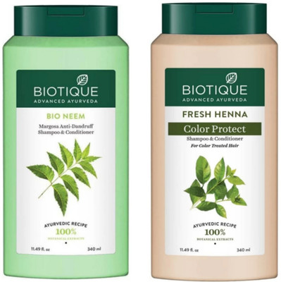 BIOTIQUE Fresh Neem & Fresh Neem Shampoo 340Ml (Set 2)(680 ml)