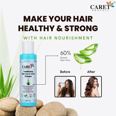 Caret Organic Aloevera & Neem Conditioning Shampoo for Long And Strong Hair(100 ml)