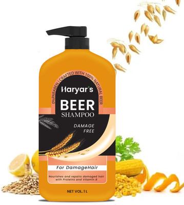 Haryar's Beer shampoo For Damaged hair For Damage Fee Hair(1 L)