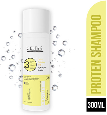 CELFAA PROFESSIONAL Keratin Protein Shampoo Dry Frizz Control & Damage Repirer Shampoo Sulphat free(300 ml)