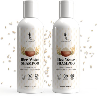 La'bangerry Rice Water Shampoo With Rice Water & Aloevera For Damaged, Dry and Frizzy Hair(400 ml)