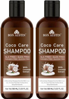 Bon Austin Coco Care Shampoo with Coconut For Damage Reapis Pack of 2 of 100ML(200 ml)