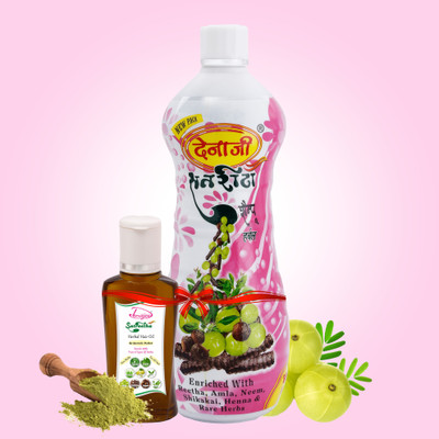 DENAJEE Satreetha Shampoo 600ml & Satreetha Herbal Hair Oil 60ml Combo Pack(600 ml)