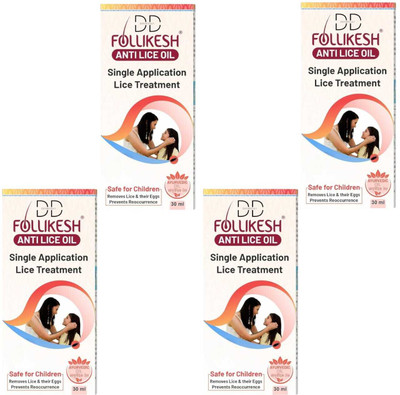 transrepair FOLLIKESH ANTI LICE OIL FOR REMOVE LICE & THIER EGGS PACK OF (30ml x 4)(120 ml)