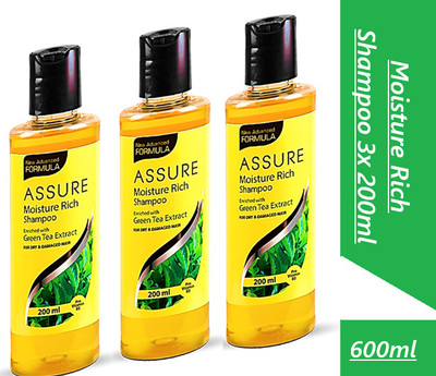 ASSURE Moisture Rich Shampoo Enriched with Green Tea Extract (600ml)(600 ml)