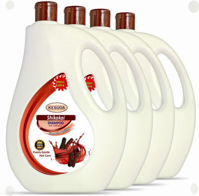 KESUDA Advanced Natural Shikakai Shampoo With Pure Extract For Strong And Shiney Hair(4 L)