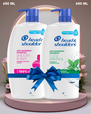 Head and Shoulders Smooth and Silky-650 ML OR Cool Menthol Anti Dandruff Shampoo-650ML(1300 ml)