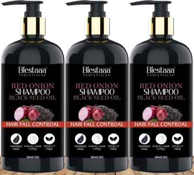 blestaaa essentialss Onion Shampoo for Hair Growth & Hair Fall Control with Onion & PACK OF 3(300 ml)