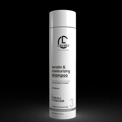 Calveo Keratin & Moisturizing Shampoo Keratin & Color Treated Hair - Sulphate Free(300 ml)