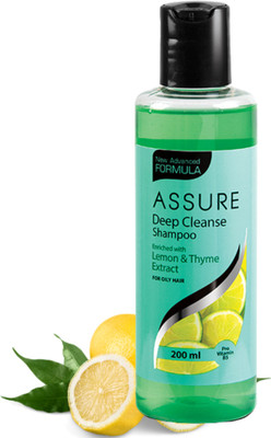 ASSURE Deep Cleanse Shampoo Enriched with lemon & thyme extacts-pack of 2(200 ml)