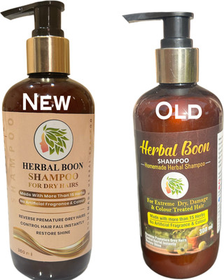 HERBAL BOON Moisturizing Shampoo for Dry Hair | Nourishing, Hydrating & Frizz Control(300 ml)