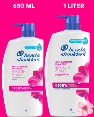 Head and Shoulders Smooth and Silky Anti-Dandruff Shampoo 650ML-1L(1650 ml)