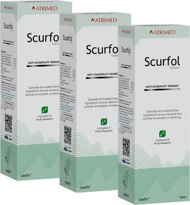 Atrimed Scurfol Anti-Dandruff Topical Pack of 3(300 ml)