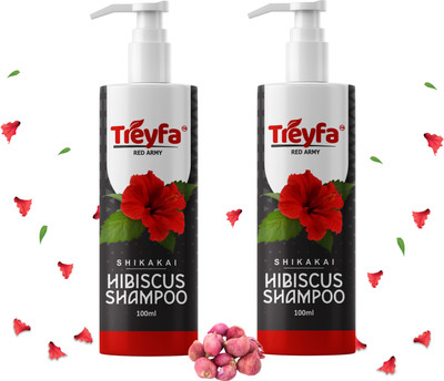 TREYFA Hibiscus shampoo for hair growth & dandruff control for mens and womens(200 ml)