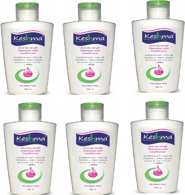 KESHMA anti dandruff shampoo by Aloe vera pack of 6(200 ml)