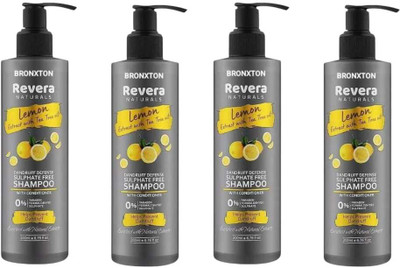 Bronxton Revera lemon extract anti dandruff shampoo 800ml pack of 04(800 ml)