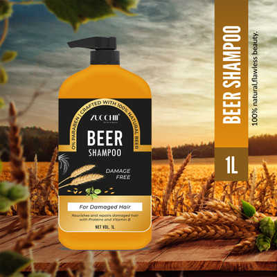 ZUCCHII Beer Shampoo | Damage Free Nourishing Shampoo for Damaged Hair(1 L)